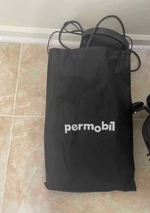 Permobil M3 Power Wheelchair Black/Red Joystick, Headlight, Turn Signals, USB