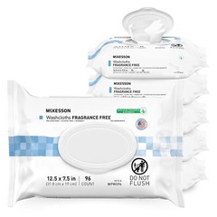 Washcloth Wipes, Scented (6 Pack, 576 Washcloths) Disposable Wet Wipes for Adult