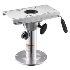 Boat Seat Pedestal Mount Adjustable Swivel Base Aluminum Marine Fishing Chair