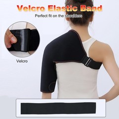 Cordless Portable Shoulder Heating Pad & Massager, Heating Vibration Shoulder