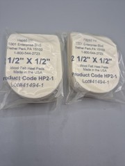 Lot of 2 Hapad® Heel Pads Size 2 1/2 X 1/2 100% Wool Felt Free Shipping