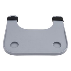 Wheelchair Table Board, Wheelchair Table Tray w/ Cup Holder Grey ABS 58*53cm
