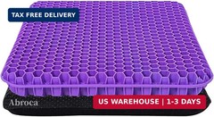 Ergonomic Gel Seat Cushion for Back and Tailbone Pain Relief – Breathable Design