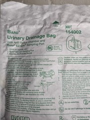 Urinary Drainage Bag 2000 ml Anti-Reflux Chamber & EZ-Lok Sampling Port 154002
