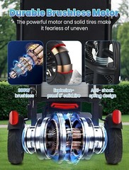 3Wheel Ultralight Foldable Storage Electric Mobility Scooter 300W Range 15 Miles