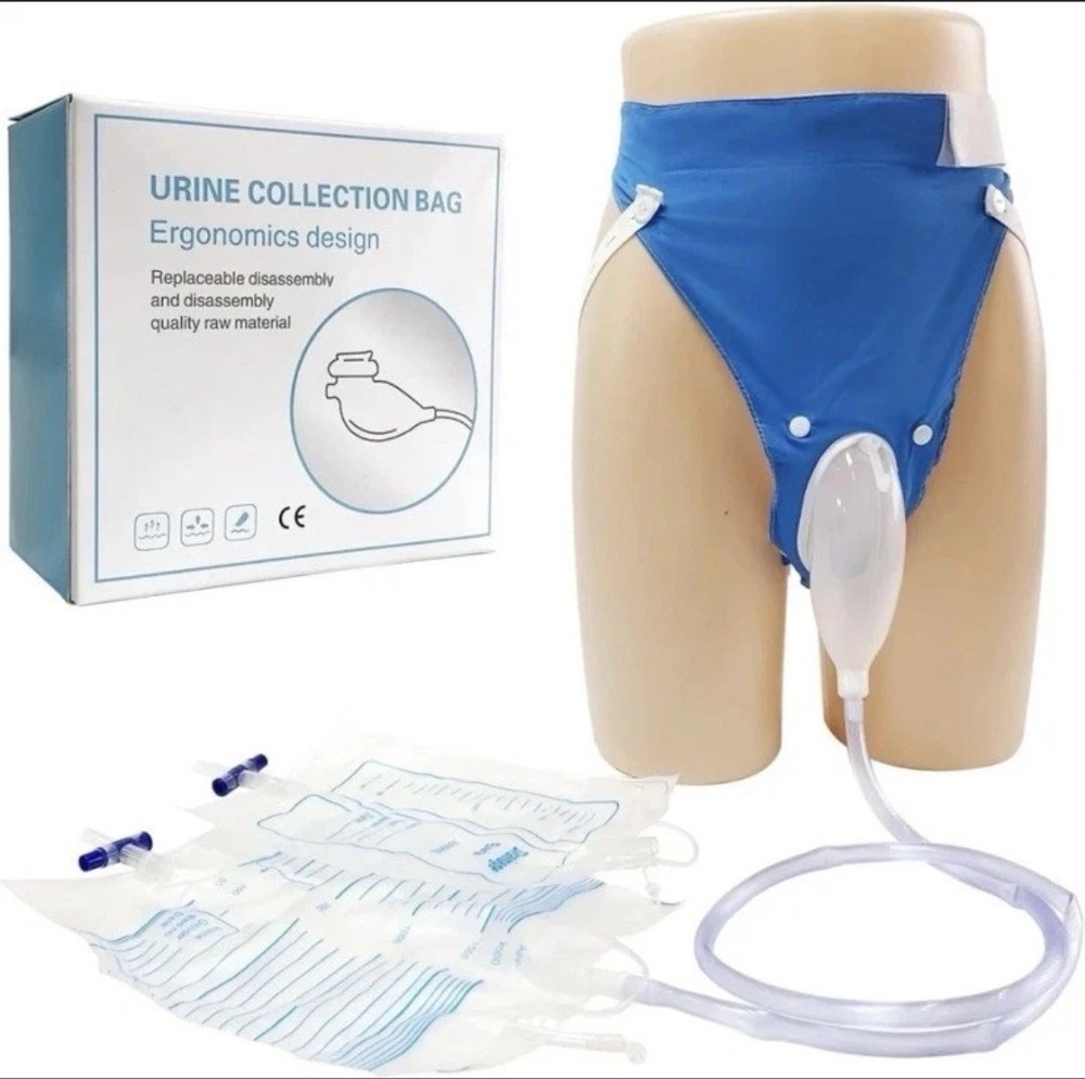 Wearable Urine Collection Bag External Catheter for Women, Reusable Portable Sil