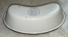 Vintage 1940s Cesco Columbian Made White Porcelain Enamel Metal Basin Tray