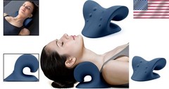 Portable Neck and Shoulder Relaxer for Daily Pain Relief & Recovery, Dark Blue