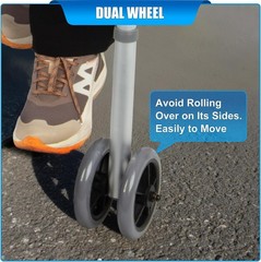2 Pack Dual-Wheel for Walkers – 5 Inches Replacement Front Walker Wheels, All…