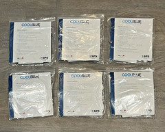 Lot of 6 Cool Blue Prosthetic Socks CB1MDXS2 1-Ply XS2 8–12 in New