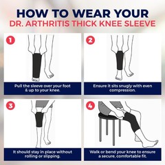 Dr. Arthritis Doctor-Developed Thick Knee Brace Support, Secure XL, Pink