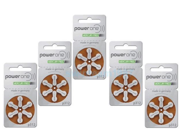 Powerone Hearing Aid size 312, P312 Genuine Batteries, Multiple Lot 12-3000