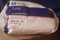 COVIDIEN Curity GIRLS Training Pants 4T-5T 38+ Lbs 19 Count