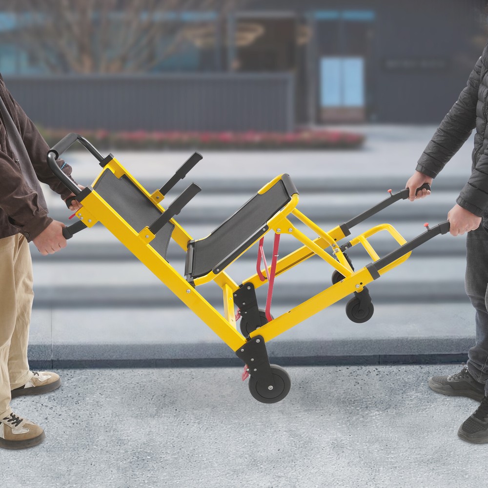 Emergency Patient Transfer Chair, 4-Wheel Evacuation Chair EMS Mobility Chair