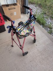 Able Life Space Saver Lightweight Folding Mobility Rolling Walker – Regal Rose
