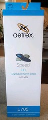 Aetrex Men’s L705 Speed Lynco Orthotics w Metatarsal Support Med/High Arch SZ 10