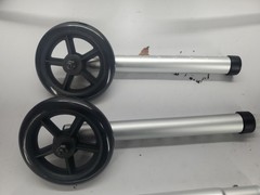 Folding Walker with 2 Skis and 5″ Wheels, Lightweight Walker for Seniors. 350 lb
