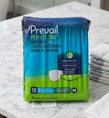 Prevail Per-Fit 360 Daily Incontinence Briefs, Size 2, Max Plus, 18 Ct