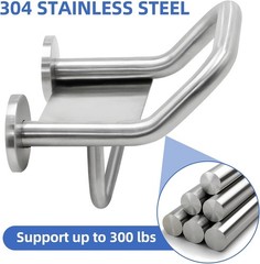 Grab Bar Toilet Paper Holder Combo, 3-in-1 Bathroom Grab Bar with Paper Holder