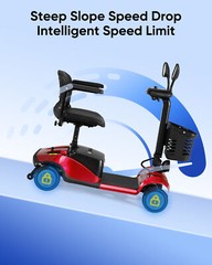 4 Wheels Mobility Scooter Power Wheelchair Folding Electric Scooters Travel New