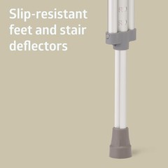 ~ Medline Youth Aluminum Crutches for Kids, Adults & Seniors 4’6”–5’2”Tall