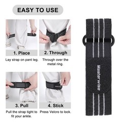 Adjustable Elastic Ankle Straps, Boot Straps for Cowboy Boots, Pant Leg Straps f