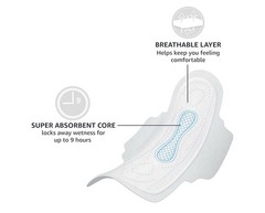 Amazon Basics 128 Count Womens Incontinence Panty Pads Liners Bladder #2