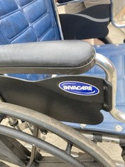 Invacare Tracer EX2 Manual Wheelchair Blue/Black, Padded Arms, Footrests