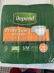 Depend Maximum Absorbency Protection Briefs with Tabs Size S/M 19-34″ 20 Count