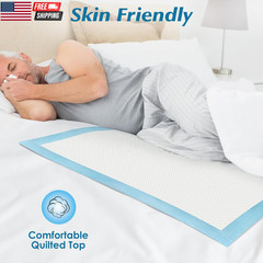 100 Count 22” X 22” Super Absorbency Disposable Underpads, Leakproof Quick Dryin