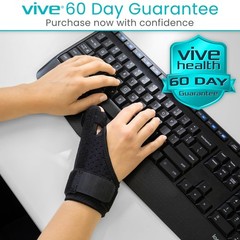 Vive Thumb Brace & Wrist – Carpal Tunnel 1 Count (Pack of 1), Black
