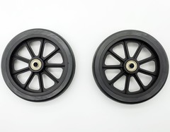 Rollator walker replacement wheel,6 inch Caster Wheel,front 6 inches, Black