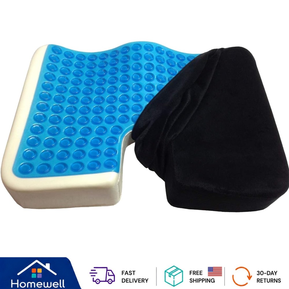 Ergonomic Coccyx Cushion with Non-Slip Bottom – Firm Support for Sciatica Relief