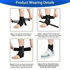 Ergonomic Ankle Brace for Sprained Ankle Breathable Support with Dual Pads