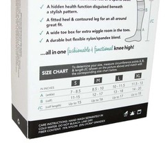 Dr. Comfort Argyle Patterned Knee High, Nylon/Spandex, 20-30mmHg (Size: L) Chest