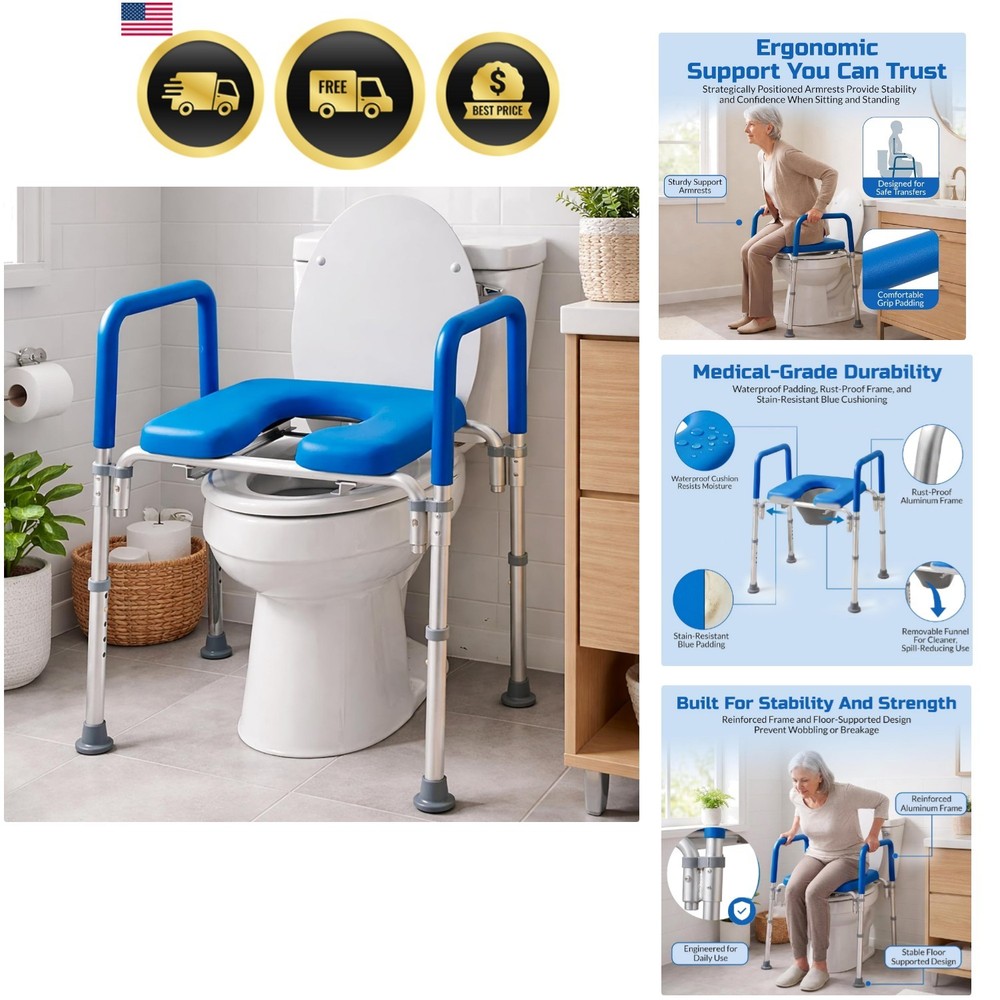 Ultimate Raised Toilet Seat with Handles – Adjustable Raised Toilet Seat for …