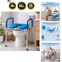 Ultimate Raised Toilet Seat with Handles – Adjustable Raised Toilet Seat for …