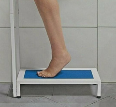 Step with Handrail Nonslip Bath Shower Kitchen Supports Up To 500lbs Heavy Duty