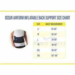 Ossur Airform Inflatable Air Back Support for Chronic Lower Back Pain, Sciatica