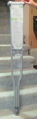 Set of McKesson Push-Button Adjustable Aluminum Crutches – Tall Adult (New)