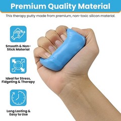 Exercise Putty for Hand Strength, 6 Pack of Non-Toxic Therapy Putty, 3 Oz Each