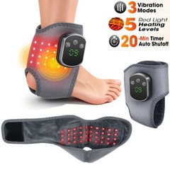 Red Light Therapy Ankle Massager Pain Relief 5 Heating Levels 3 Vibration Modes