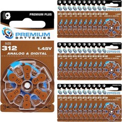 Size 312 Zinc Air Hearing Aid Batteries – 180 Count, 1.45V Reliability