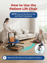 Electric Floor Lift for Elderly – 450 LBS Capacity, Indoor/Outdoor Use