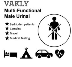 Vakly Male Urinal with Glow in The Dark Cover [2 Pack 32oz] Translucent