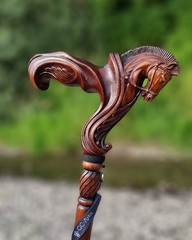 Pegasus Walking Cane Stick for men women Ergonomic Handle Horse Head GC-Artis RH