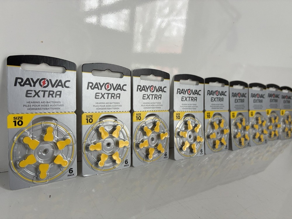 54 RAYOVAC EXTRA Advance Hearing AID Batteries SIZE 10 Batteries Exp 01 2026