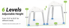 Space-Saving Triangular Shower Chair for Inside Shower, FSA/HSA Eligible 400 lbs