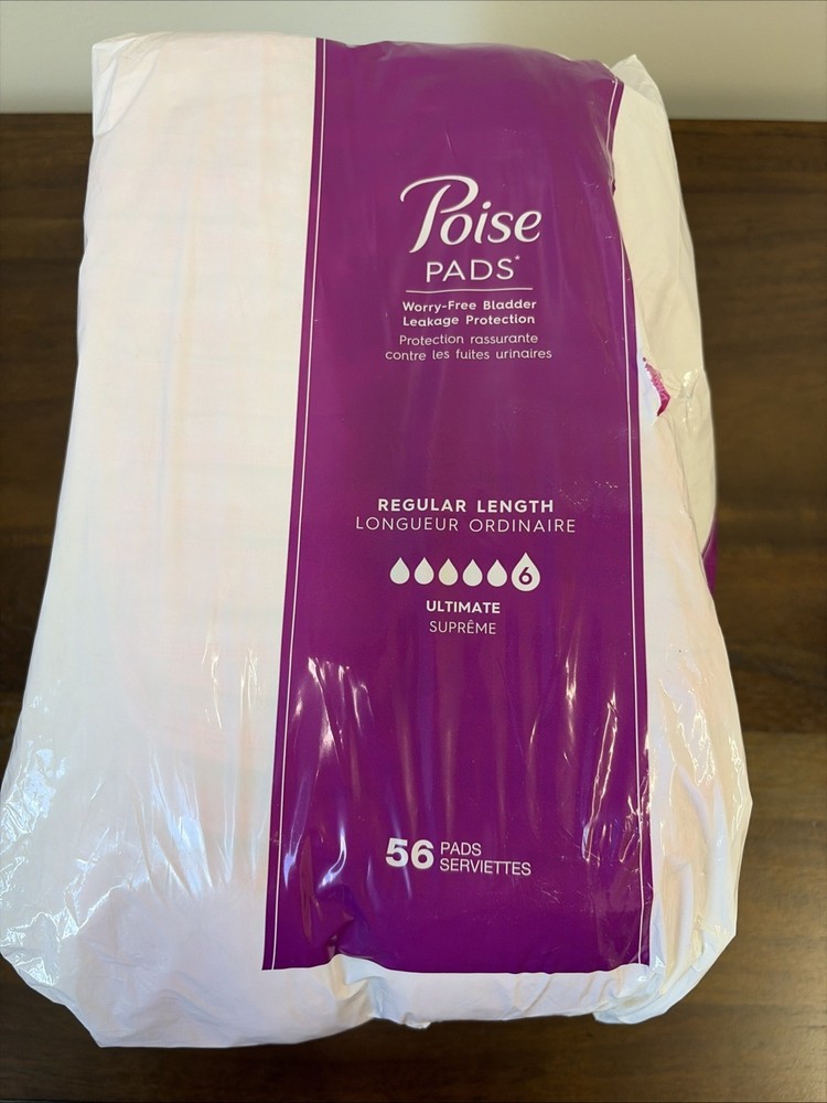 Poise Pads Regular Length Ultimate 56 Count New In Package
