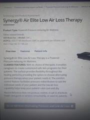 Hill Rom Synergy Air Elite Bariatric Mattress NIB w/pump 1000lb Capacity